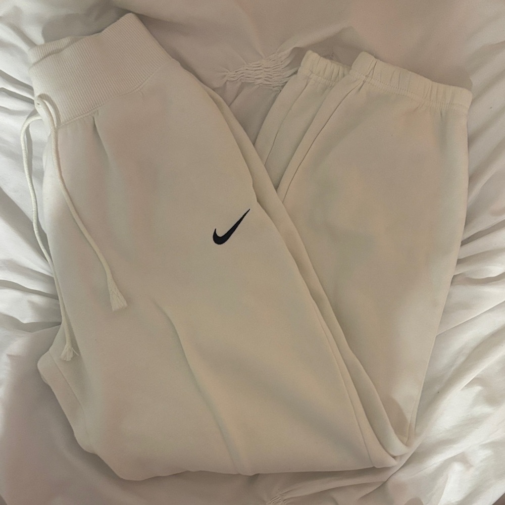 Nike Ivory Joggers with Black Logo